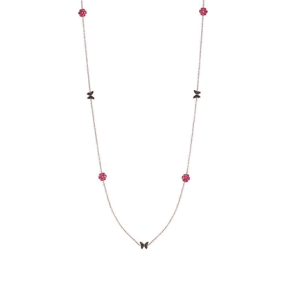 Nomination Collana Lunga Sweetrock Nature Oro Rosa