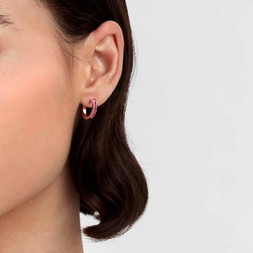 Nomination Orecchini Carismatica In Oro Rosa E Zirconi Fucsia