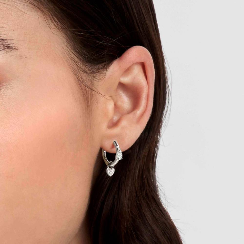 Nomination Orecchini Cerchio Lucentissima Con Cuore Pendente