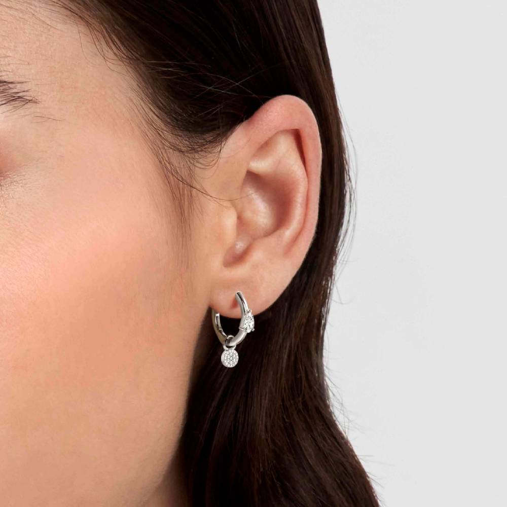 Nomination Orecchini Cerchio Lucentissima Con Tondo Pendente