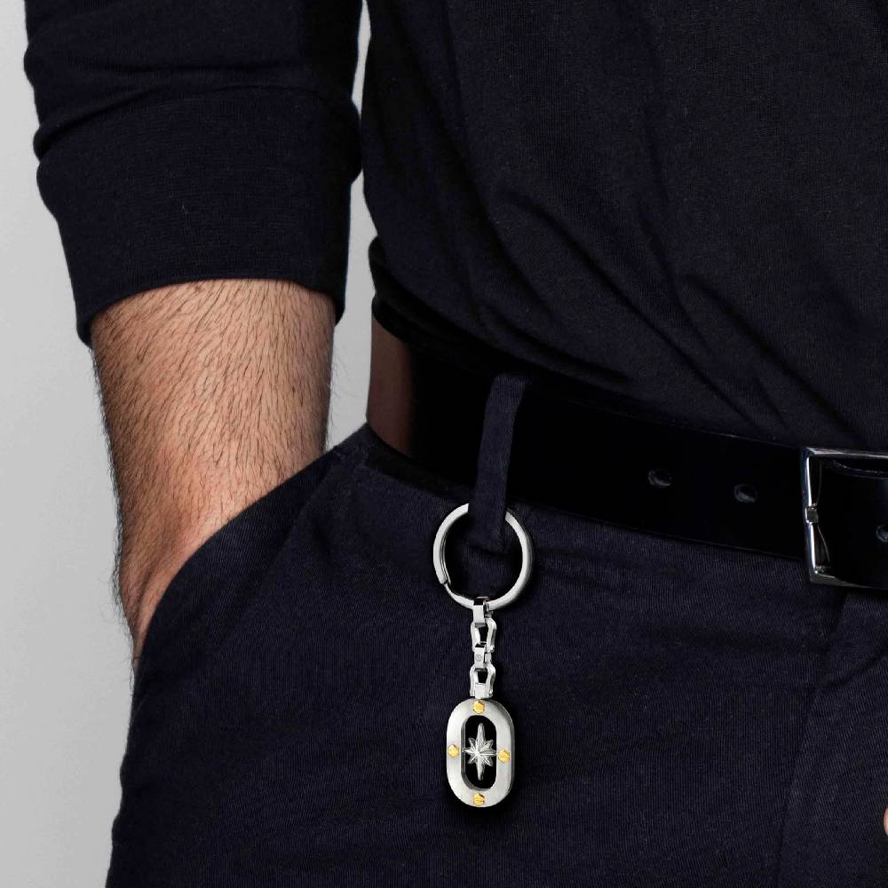 Nomination Portachiavi ManVision Rosa Dei Venti E Viti