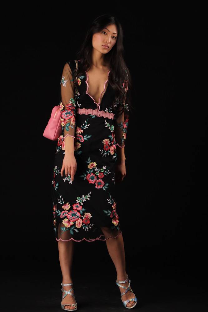 Nora Barth Abito Con Ricamo