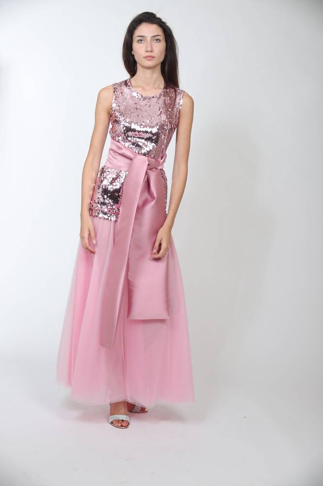 Nora Barth Abito In Tulle E Paillete