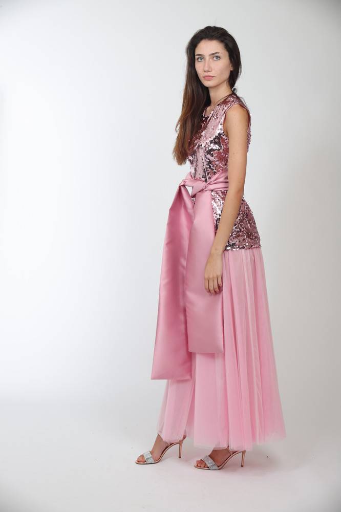 Nora Barth Abito In Tulle E Paillete