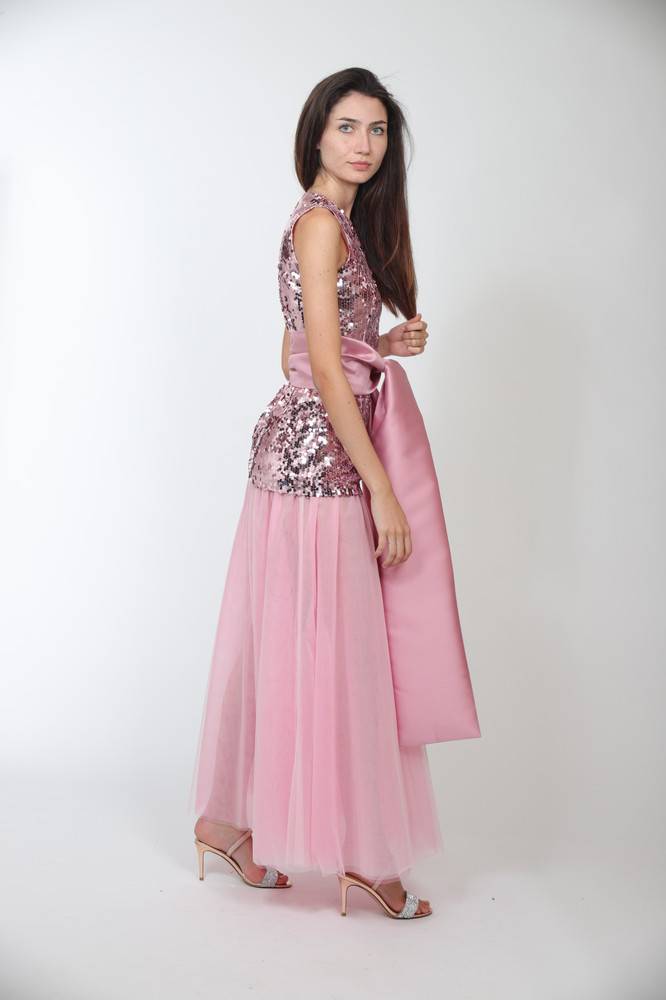 Nora Barth Abito In Tulle E Paillete