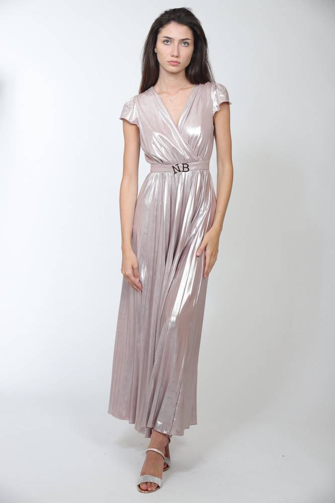 Nora Barth Abito lungo con finitura metallizzata