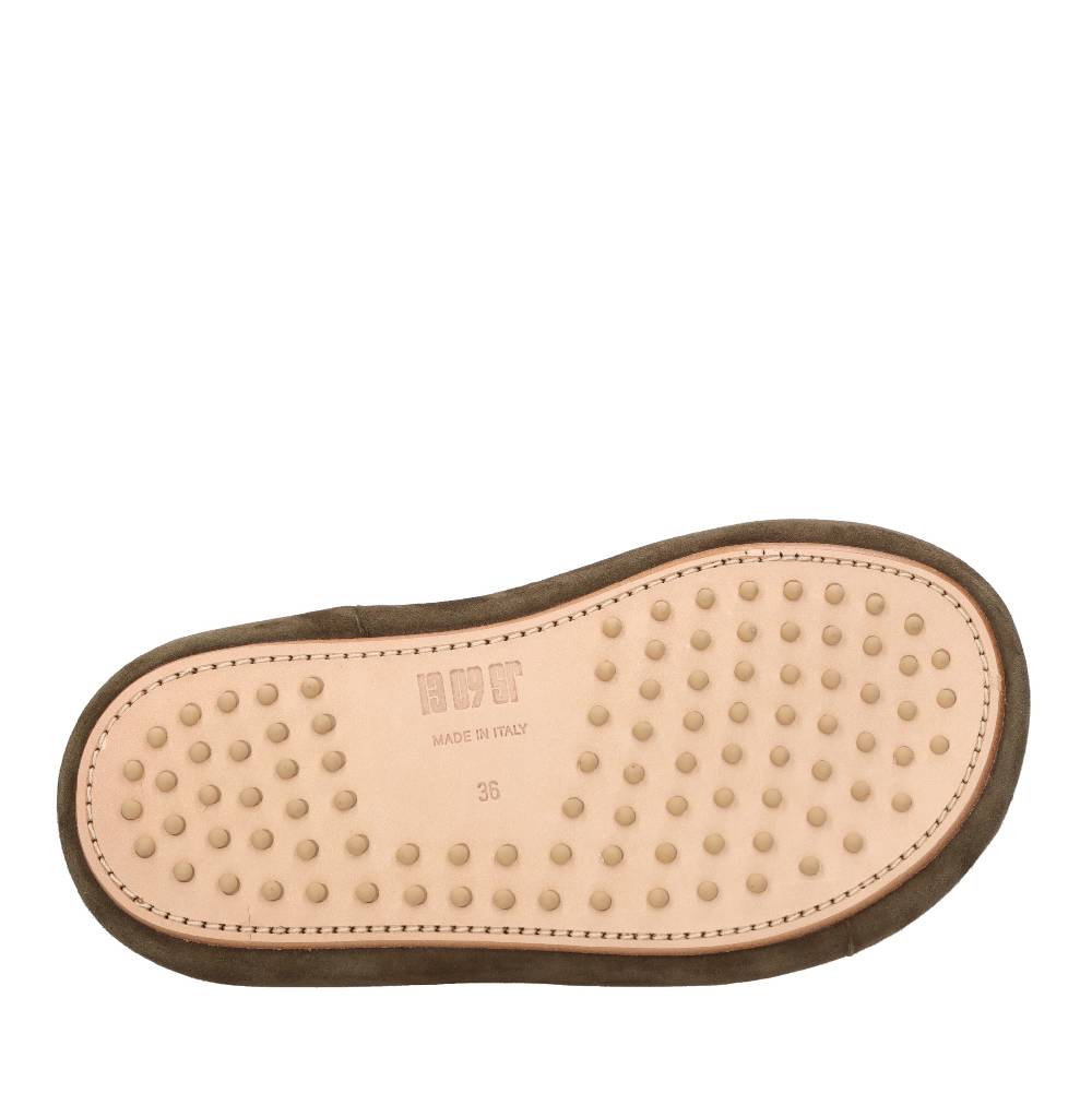 13 09 SR Mules In Pelle E Tessuto