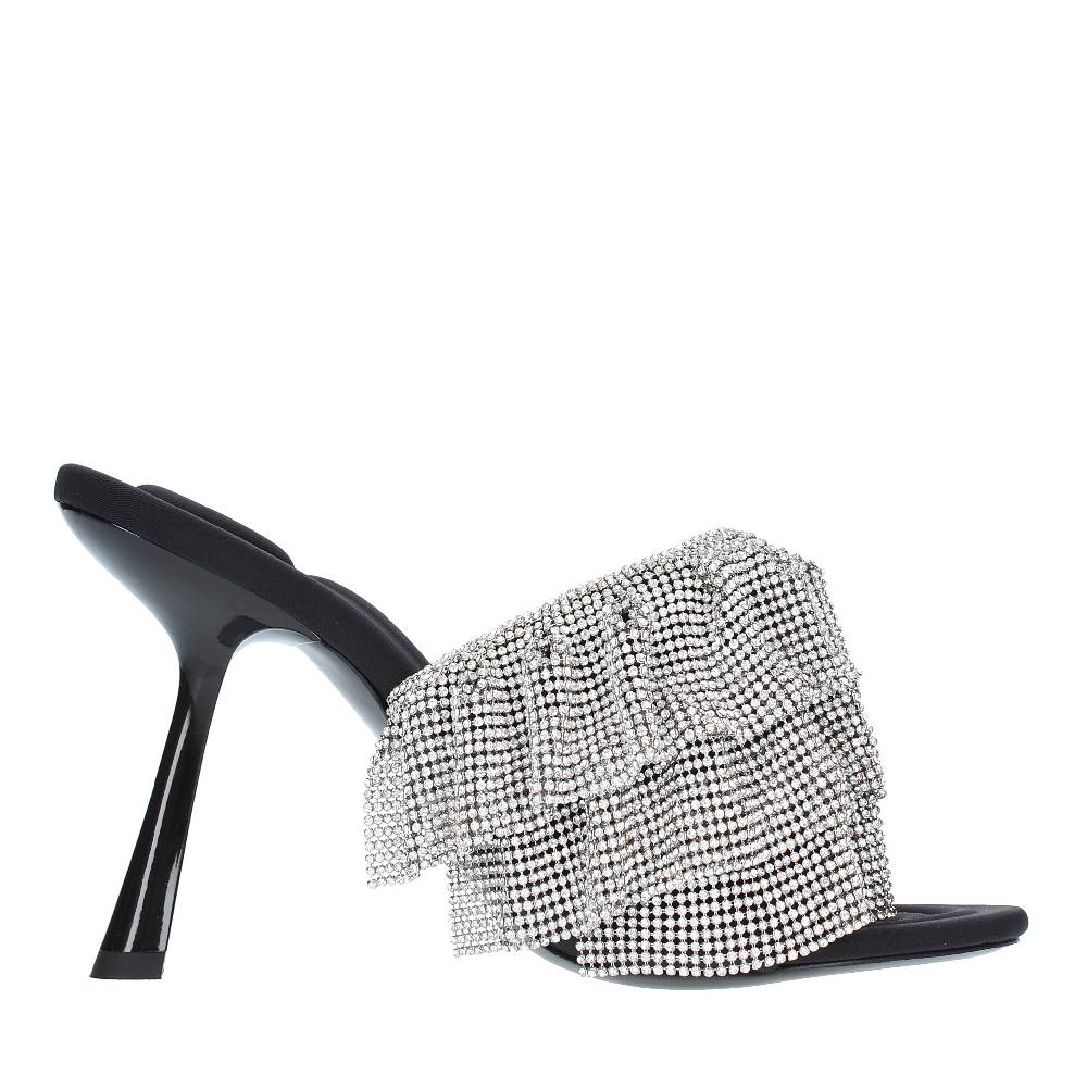 ALEXANDER WANG Mules In Tessuto E Strass