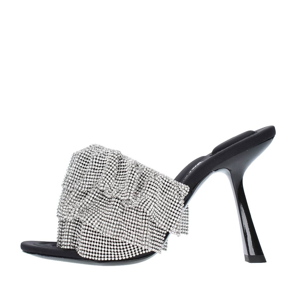 ALEXANDER WANG Mules in tessuto e strass