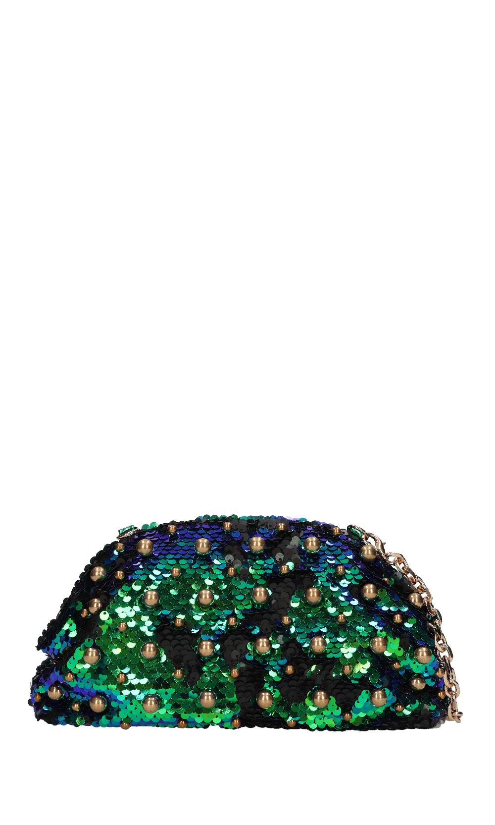 LA CARRIE Borsa In Paillettes E Applicazioni In Metallo