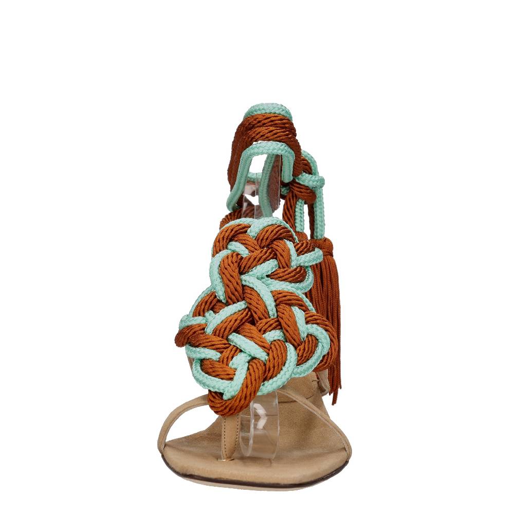 C LOVE Sandali In Camoscio E Tessuto