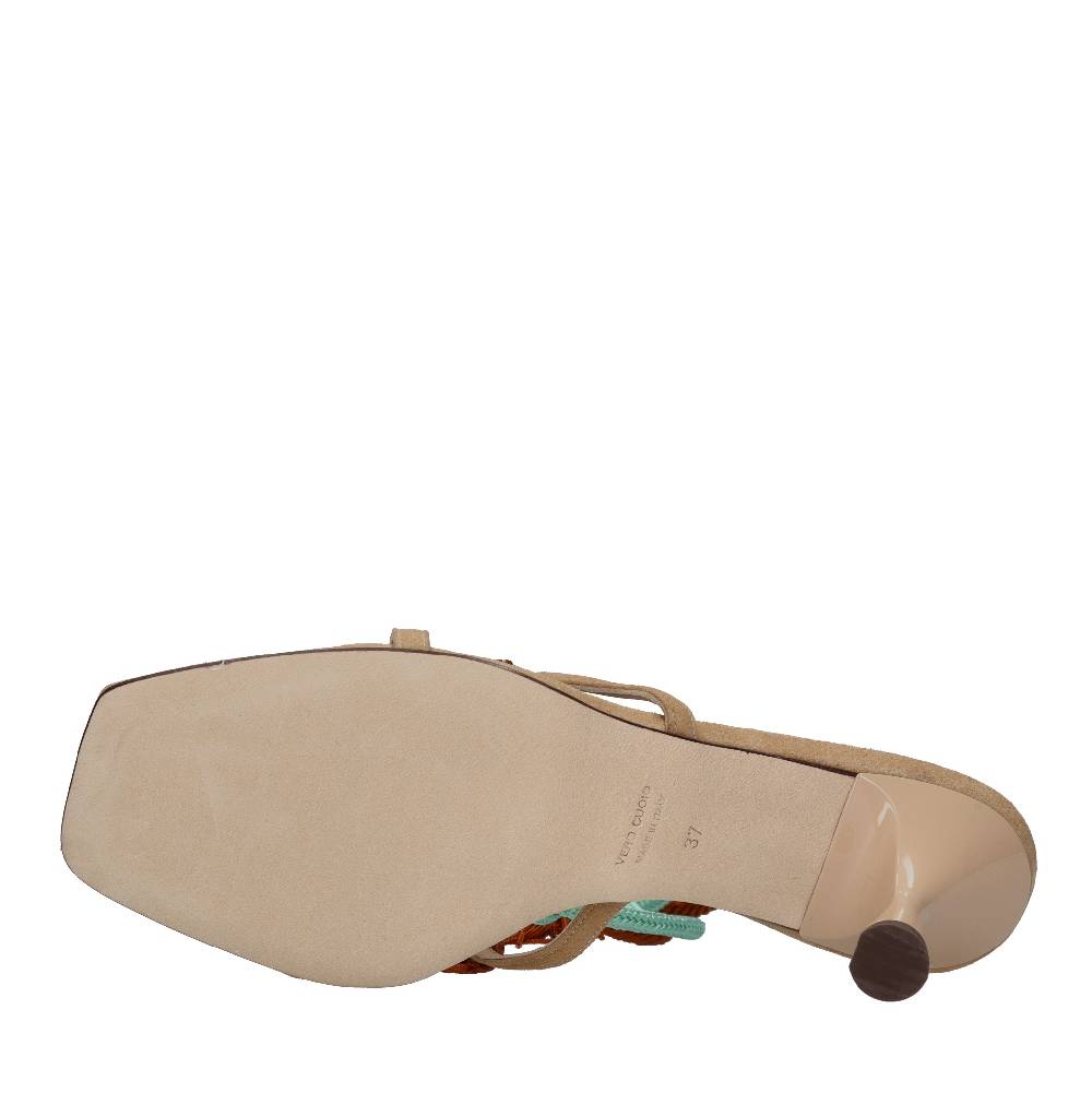 C LOVE Sandali In Camoscio E Tessuto