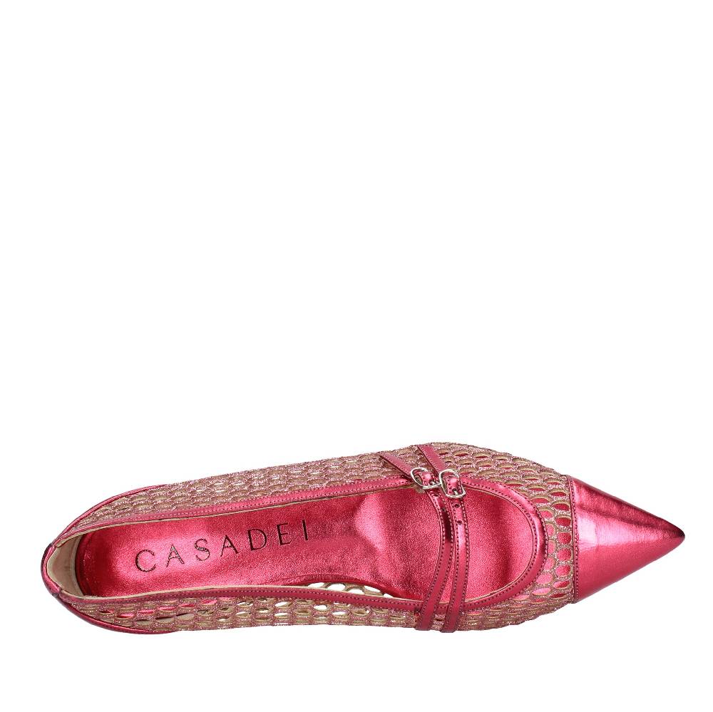 CASADEI Ballerine In Pelle E Tessuto