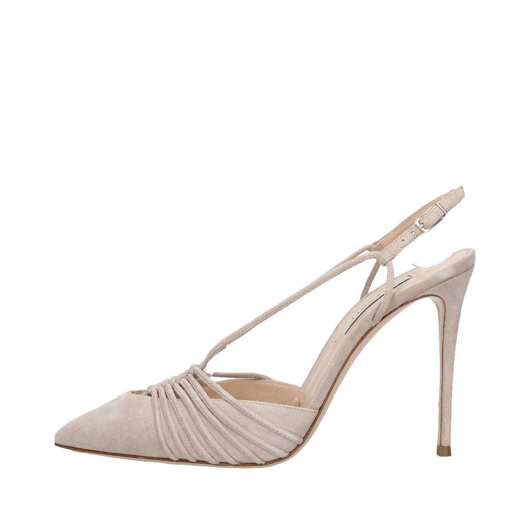 CASADEI Décolleté slingback in camoscio