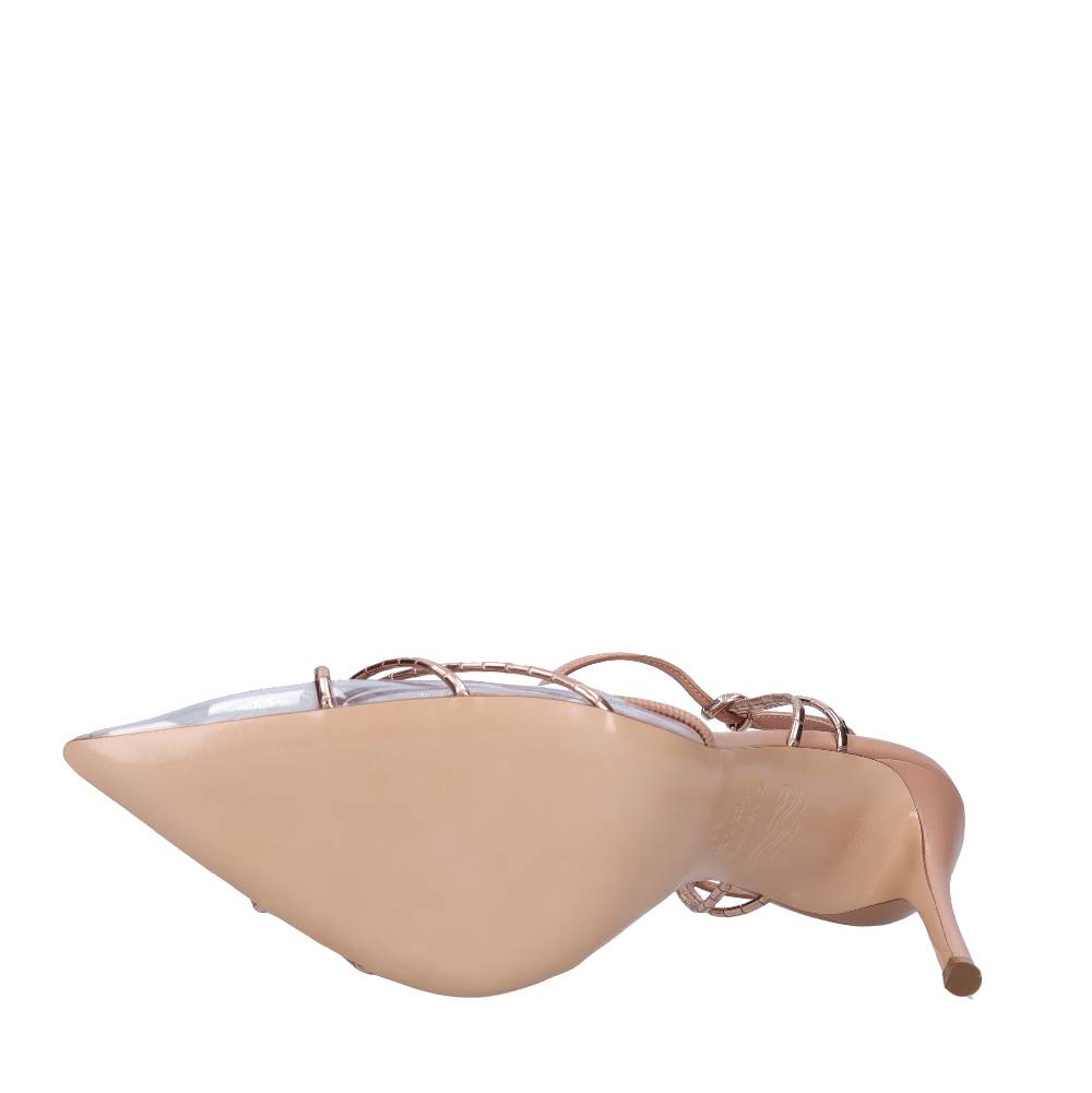 CASADEI Décolleté Slingback In Pelle E Plexiglass