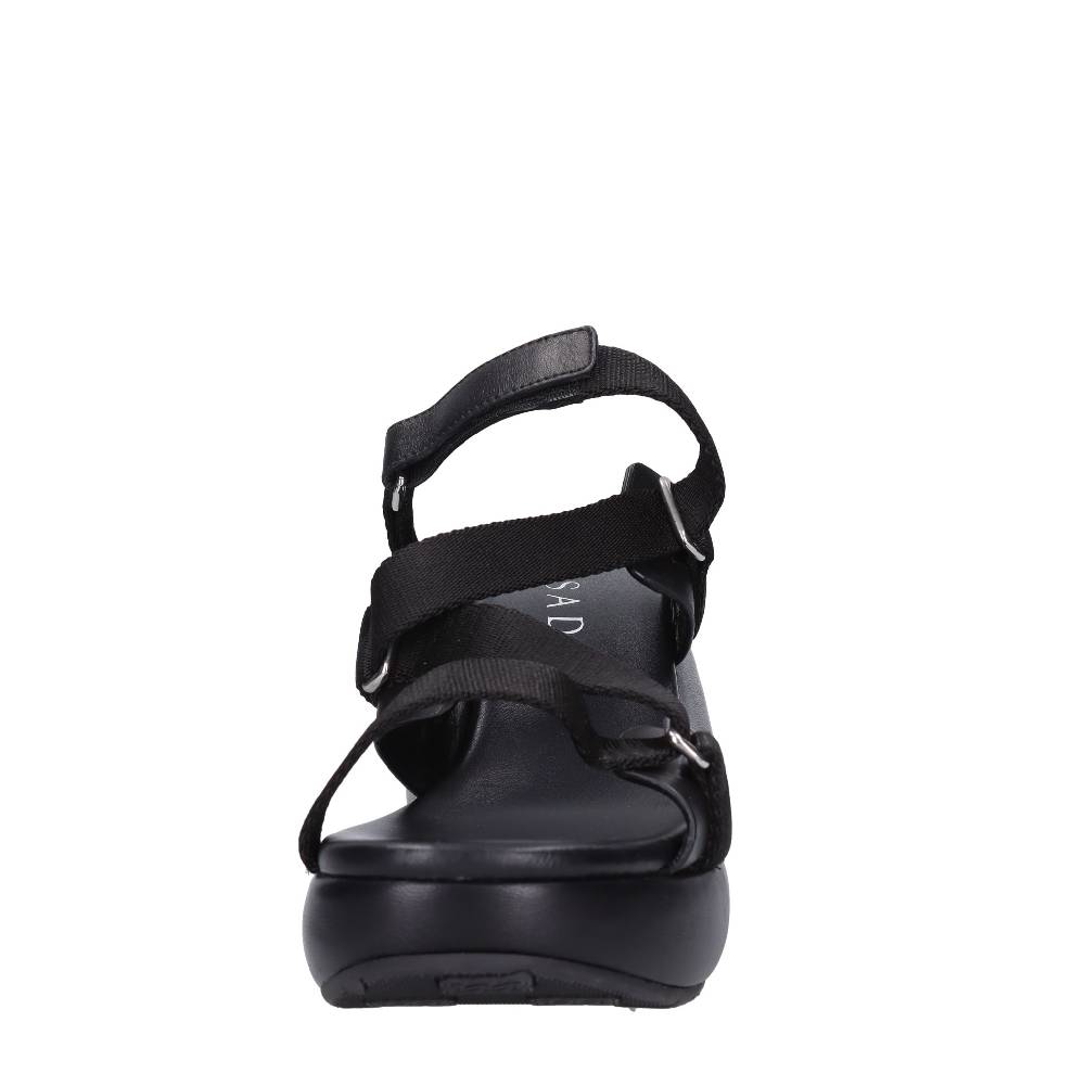 CASADEI Mules Zeppa In Pelle E Tessuto