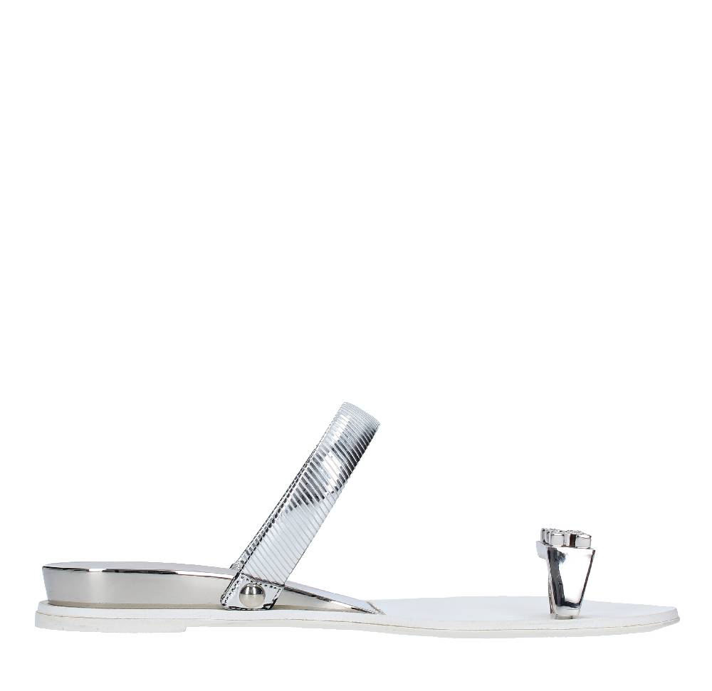 CASADEI Sandali Flat Infradito In Pelle