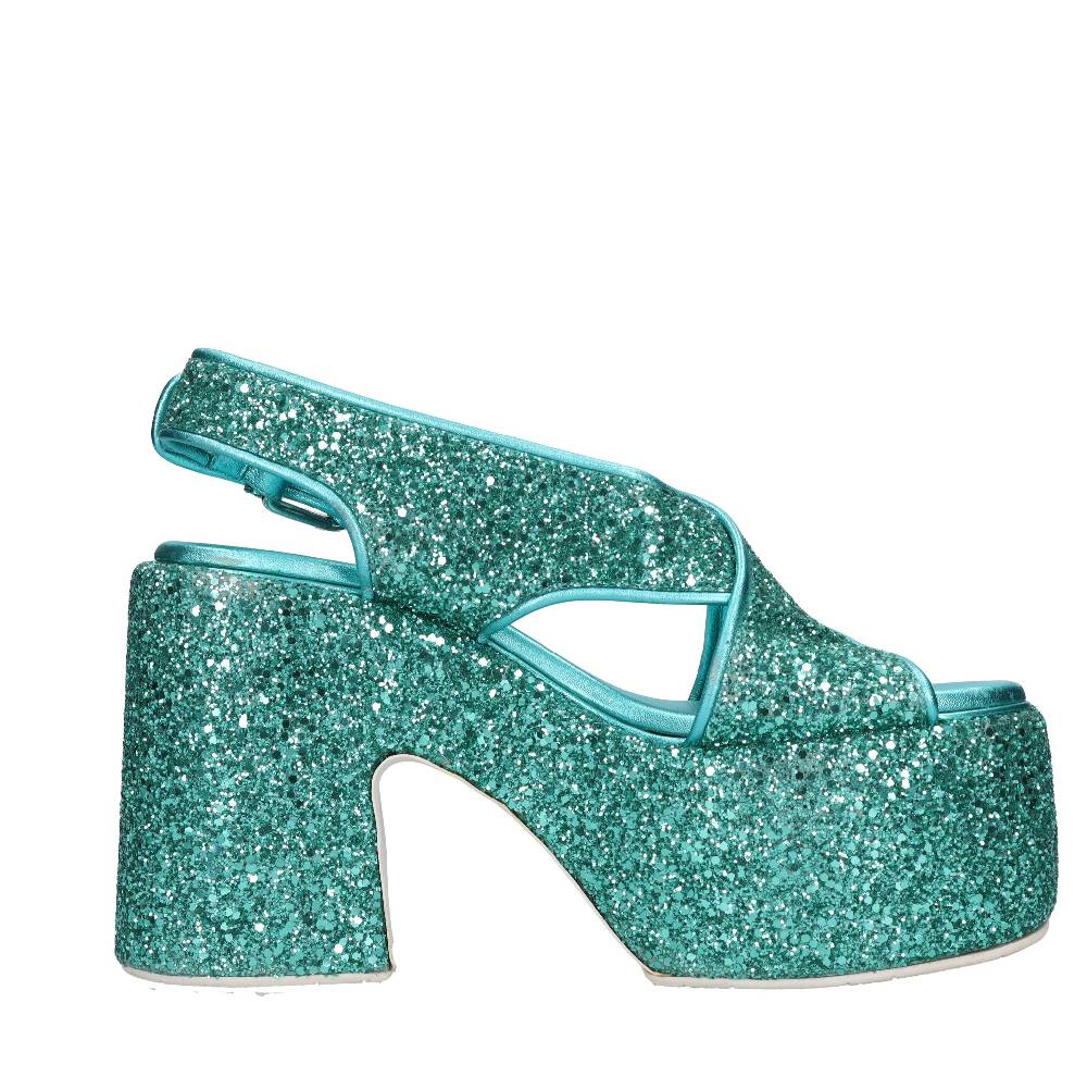 CASADEI Sandali In Pelle E Glitter