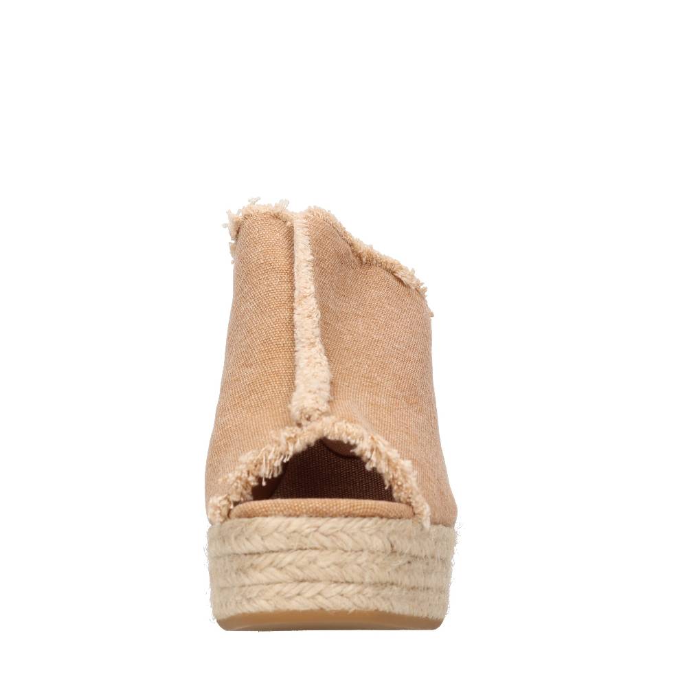 CASTANER Mules Con Zeppa In Tessuto E Corda