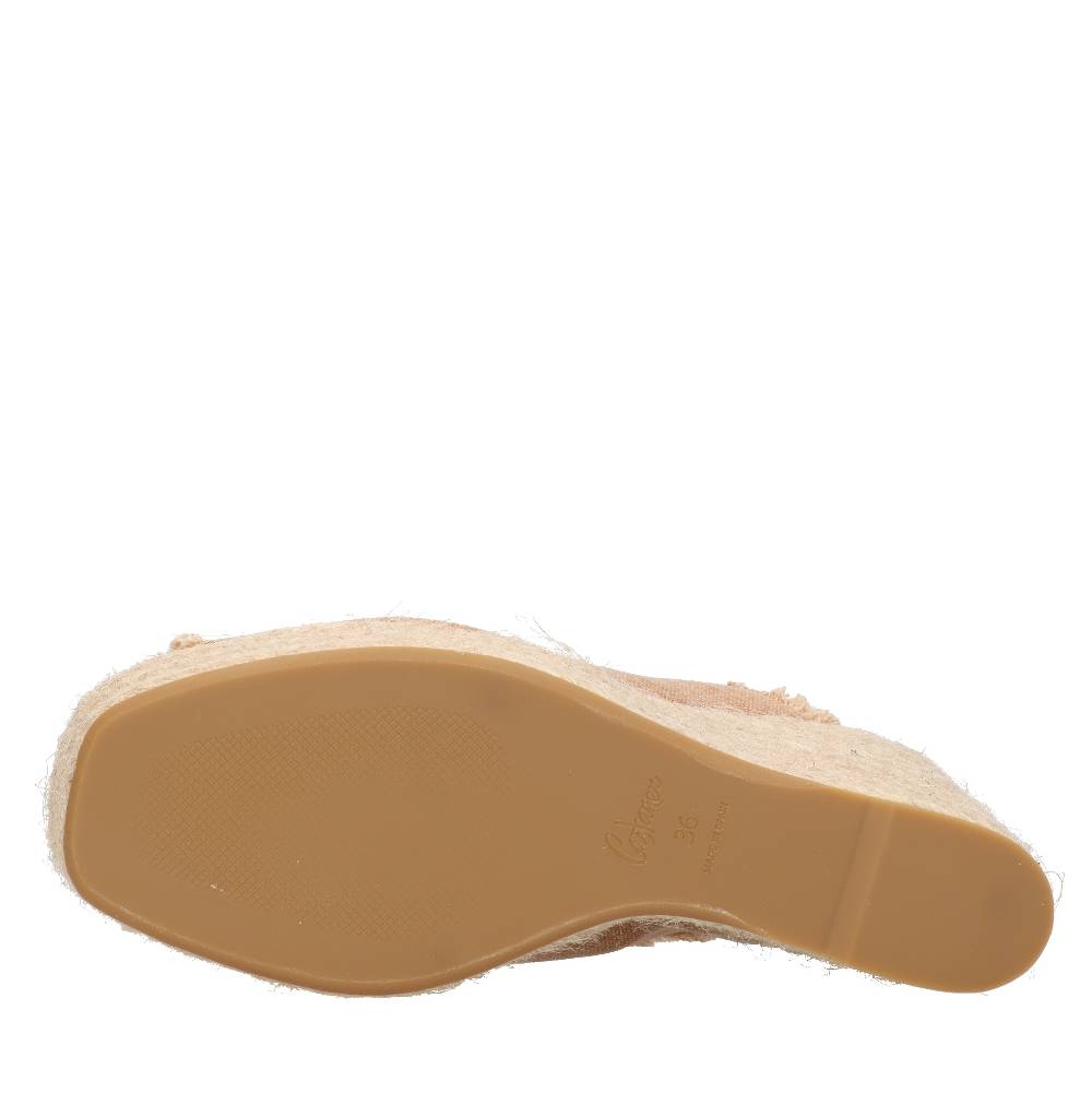 CASTANER Mules Con Zeppa In Tessuto E Corda
