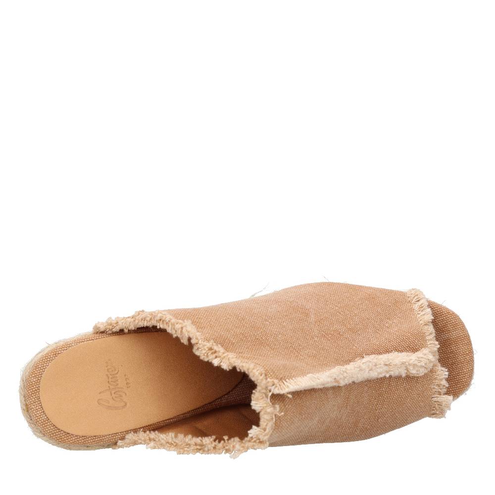 CASTANER Mules Con Zeppa In Tessuto E Corda