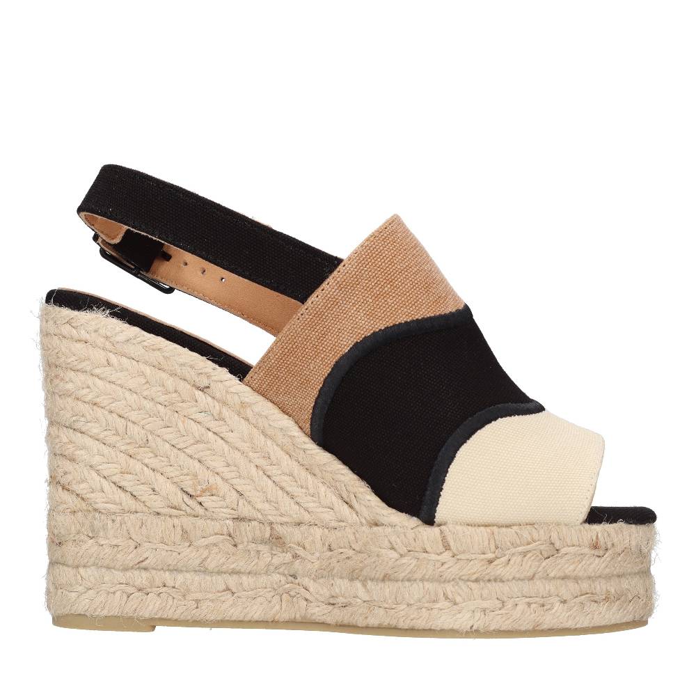 CASTANER Sandali Con Zeppa In Tessuto E Corda