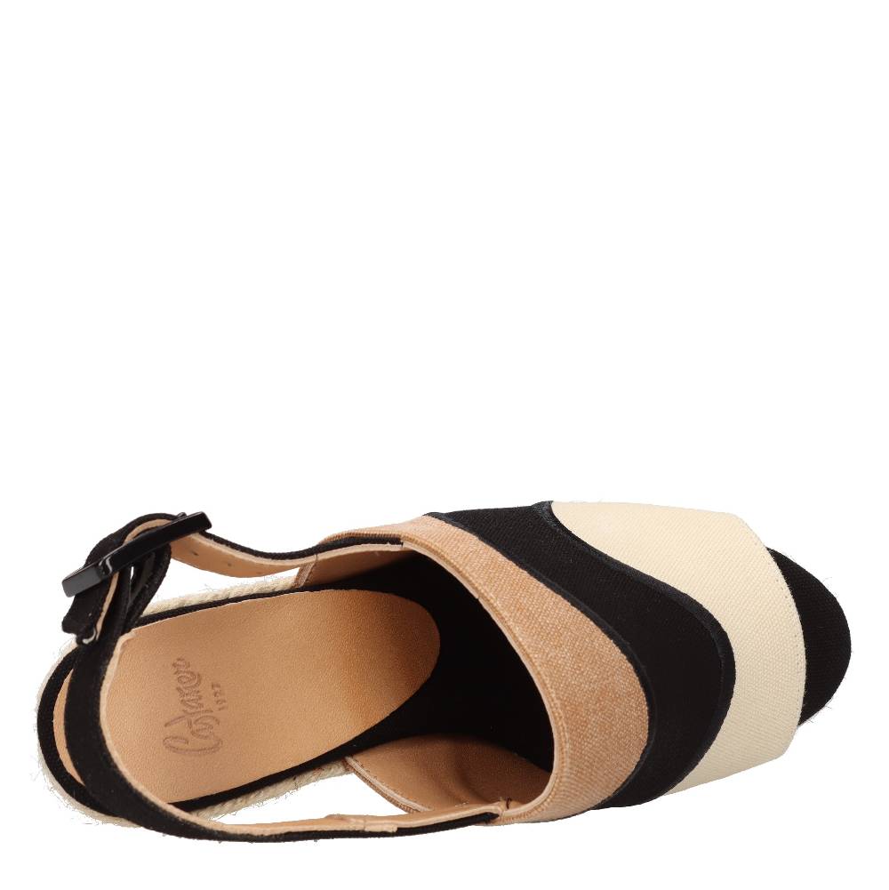 CASTANER Sandali Con Zeppa In Tessuto E Corda