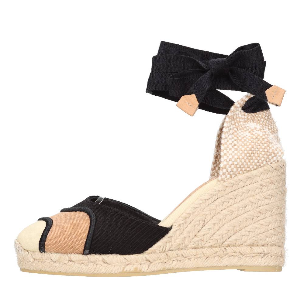 CASTANER Zeppa in tessuto e corda