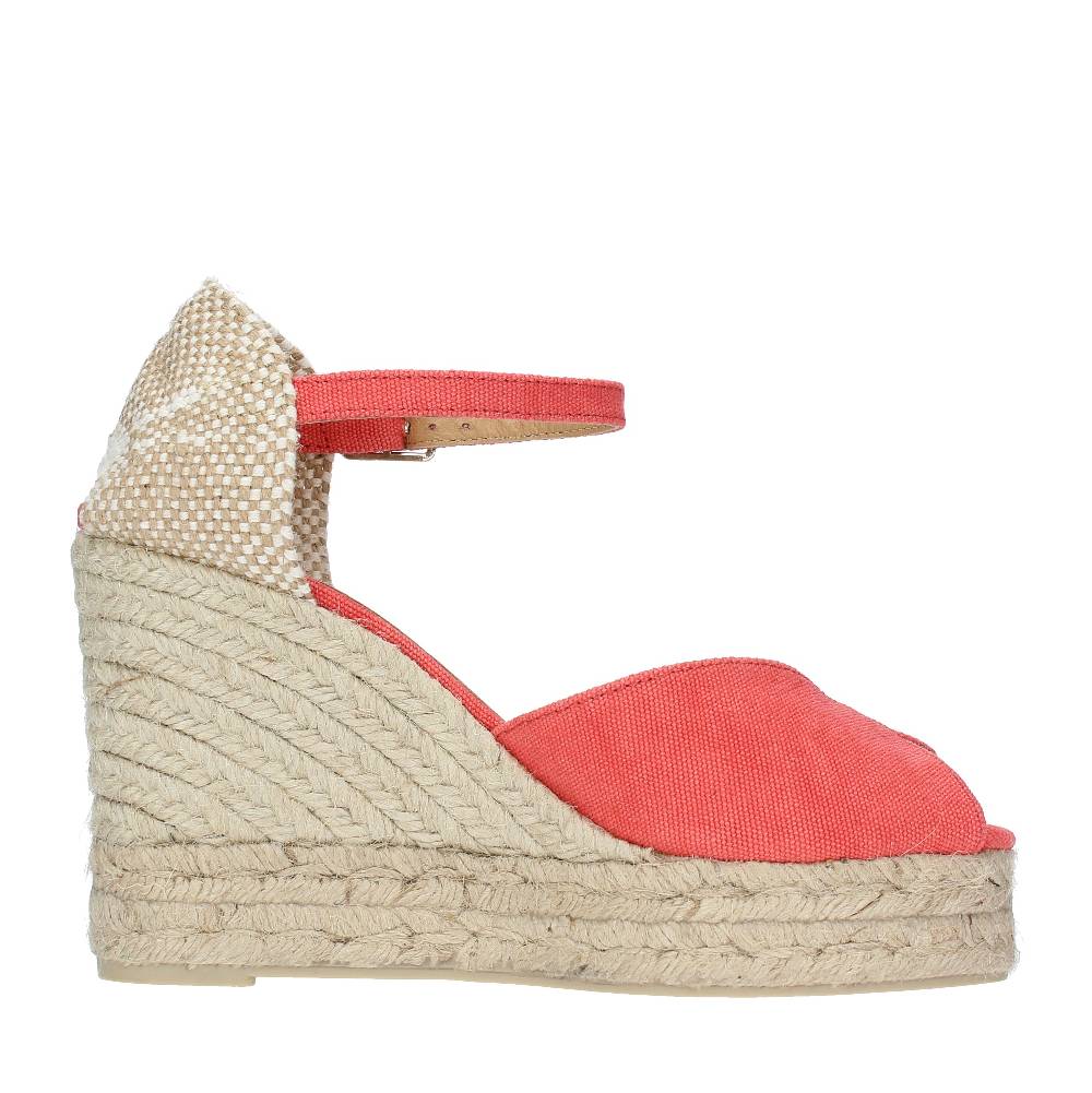 CASTANER Zeppa In Tessuto E Corda Modello BIANCA