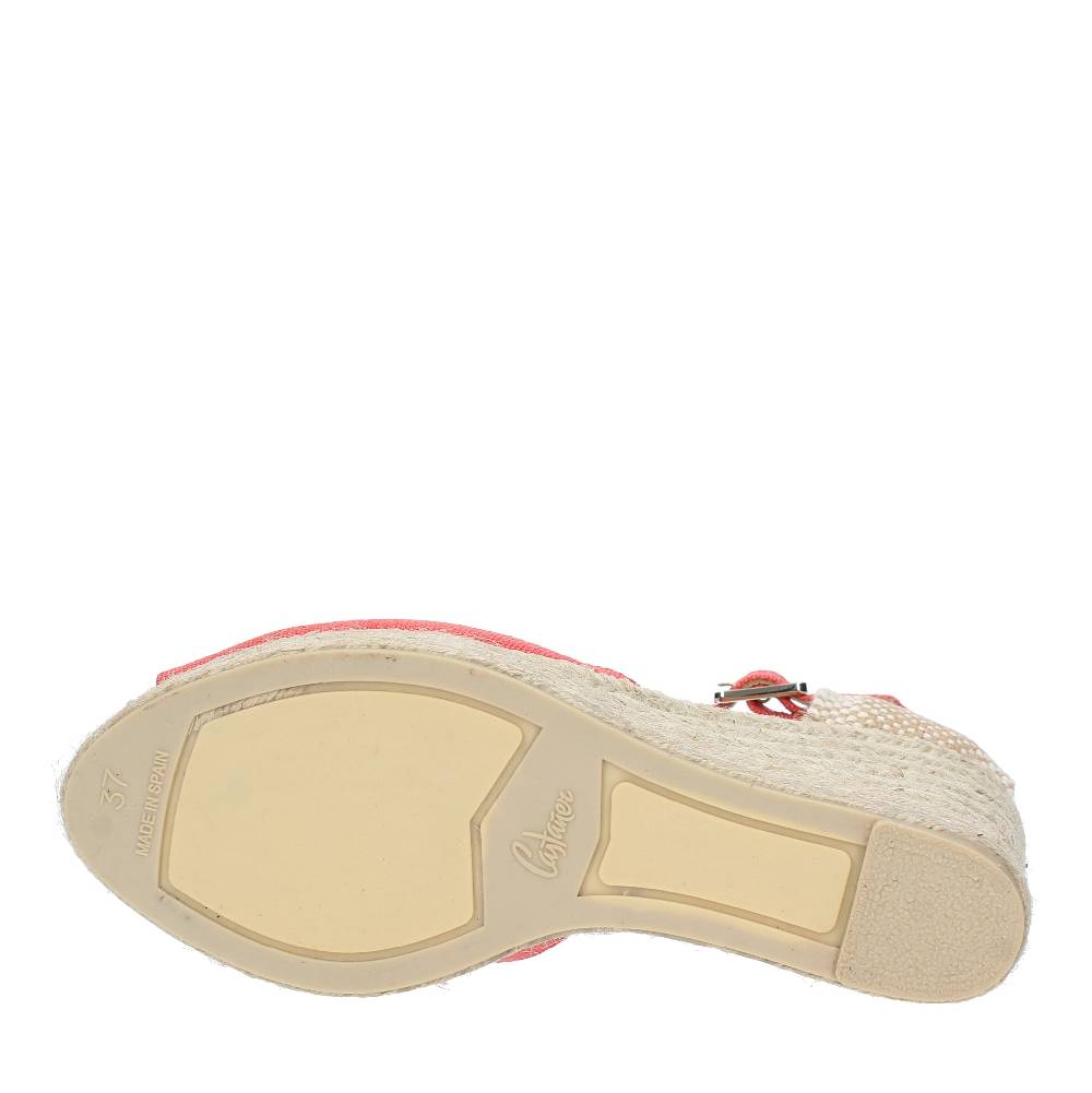 CASTANER Zeppa In Tessuto E Corda Modello BIANCA