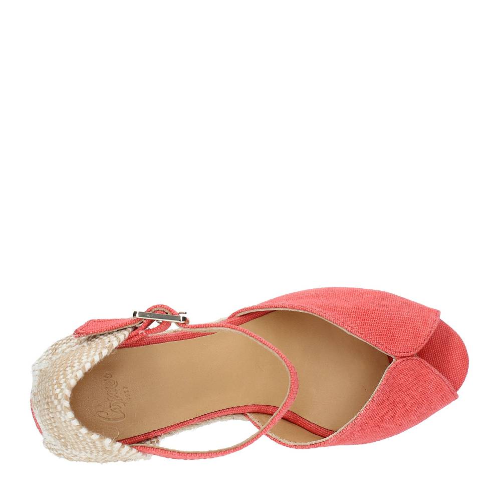 CASTANER Zeppa In Tessuto E Corda Modello BIANCA