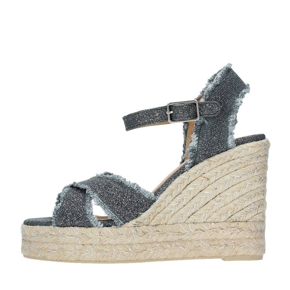 CASTANER Zeppa in tessuto e corda modello BROMELIA