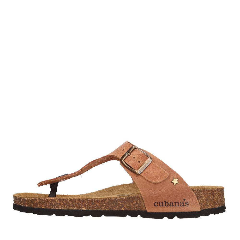 CUBANAS Mules infradito in pelle