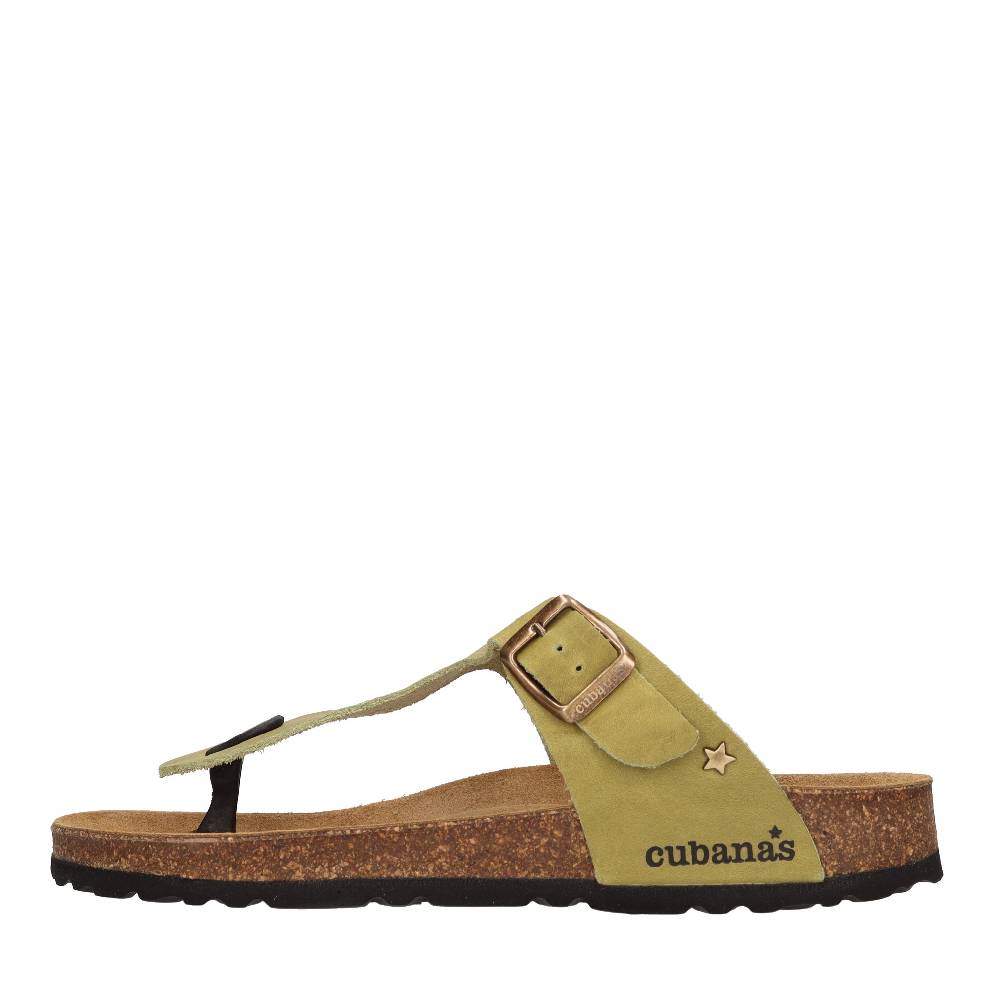 CUBANAS Mules infradito in pelle