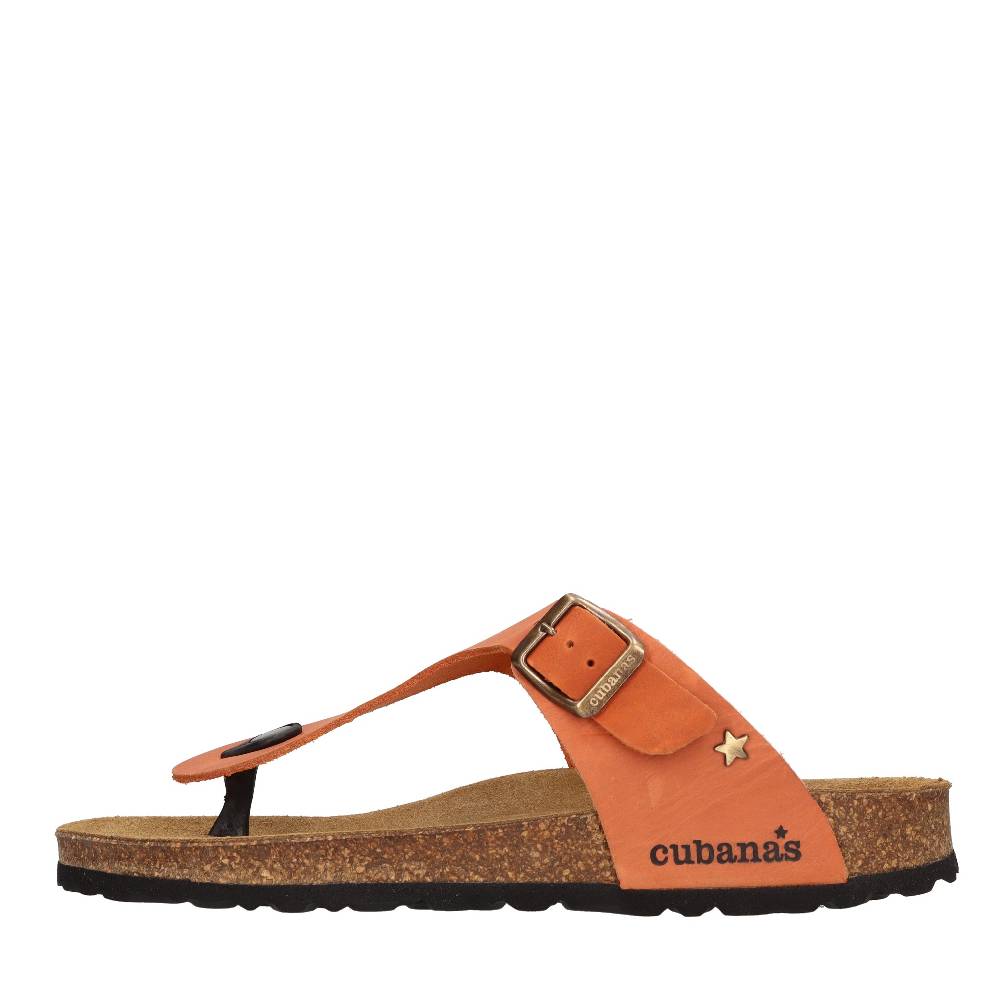 CUBANAS Mules infradito in pelle