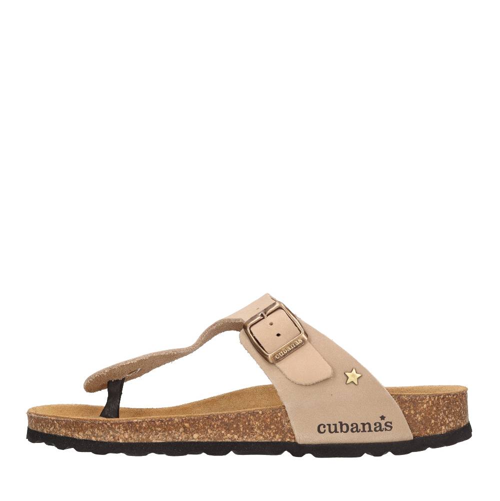 CUBANAS Mules infradito in pelle