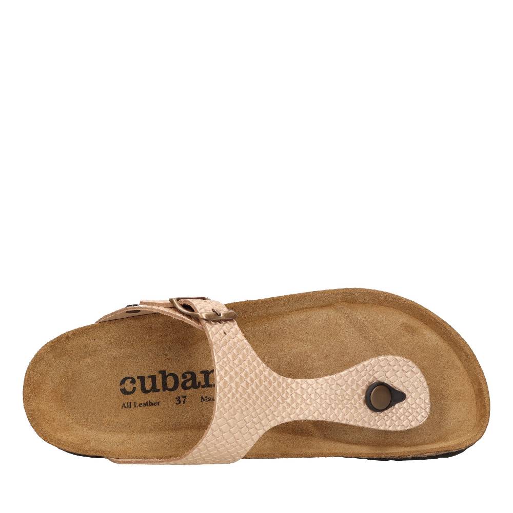 CUBANAS Mules Infradito In Pelle Martellata