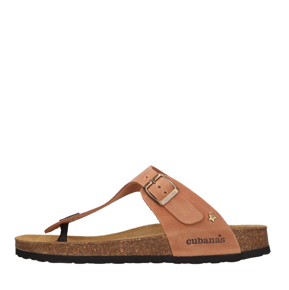 CUBANAS Mules infradito in pelle