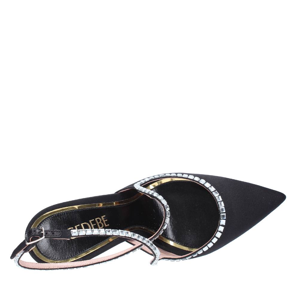 GEDEBE Décolleté Slingback GEDEBE Modello VIOLA In Raso E Strass
