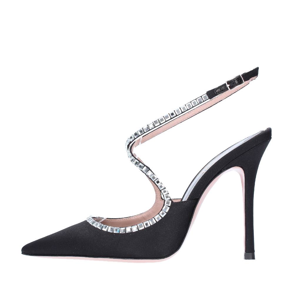 GEDEBE Décolleté slingback GEDEBE modello VIOLA in raso e strass