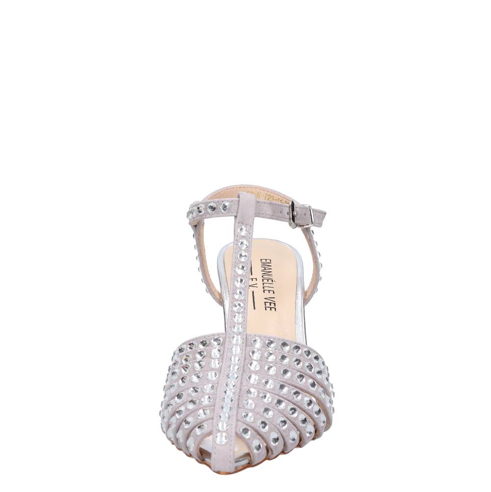 EMANUELLE VEE Décolleté Slingback In Pelle E Strass