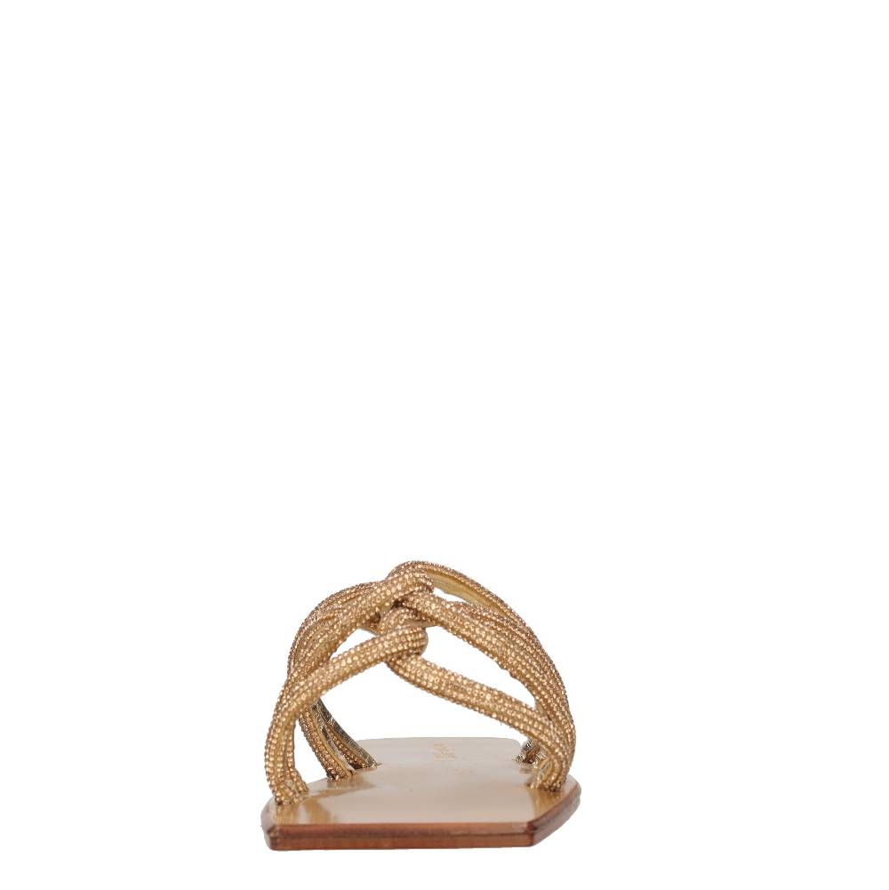 EDDICUOMO Mules In Pelle E Strass