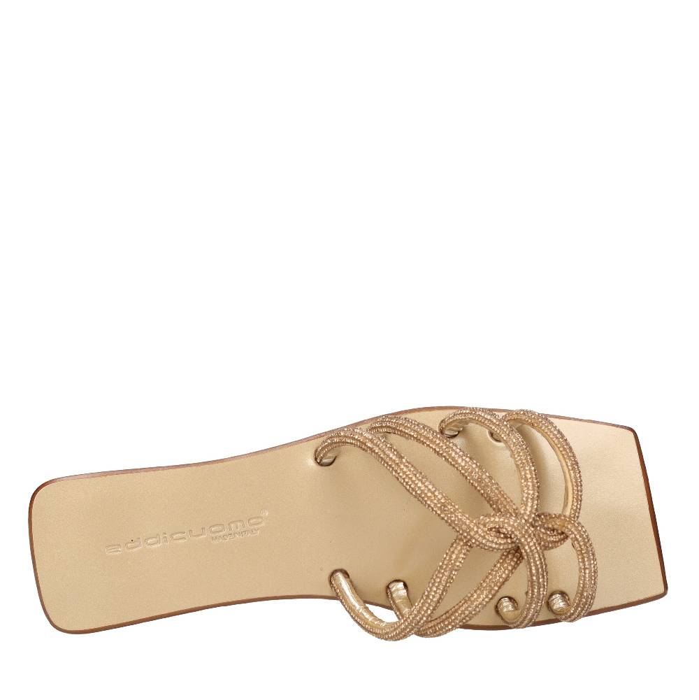 EDDICUOMO Mules In Pelle E Strass