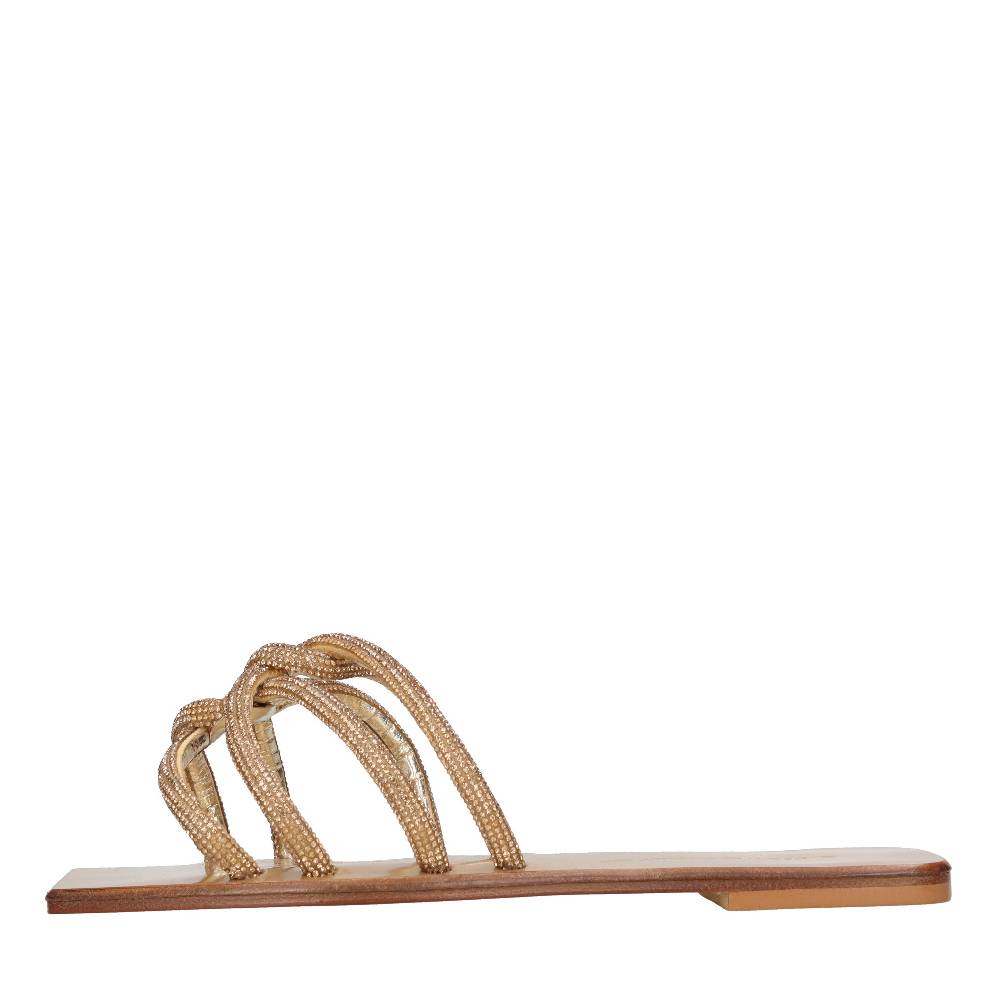 EDDICUOMO Mules in pelle e strass