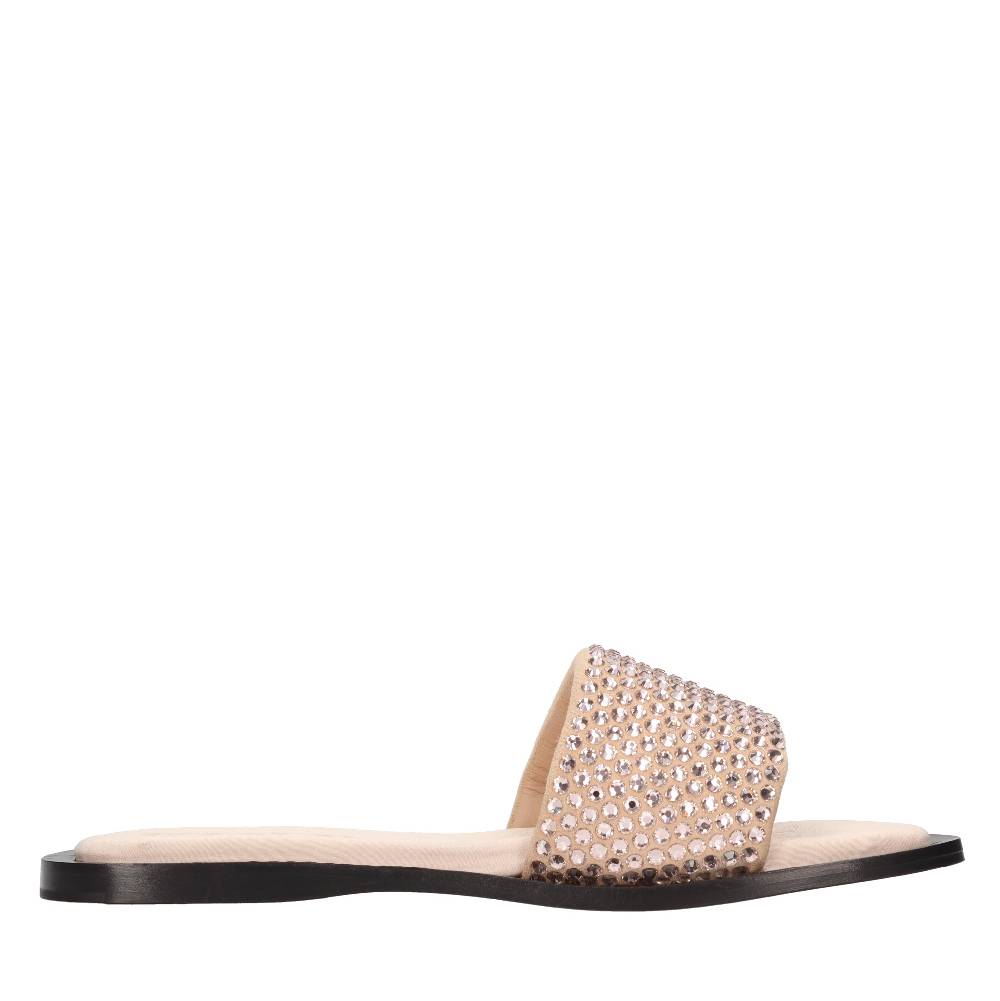 EDDY DANIELE Mules In Camoscio E Strass