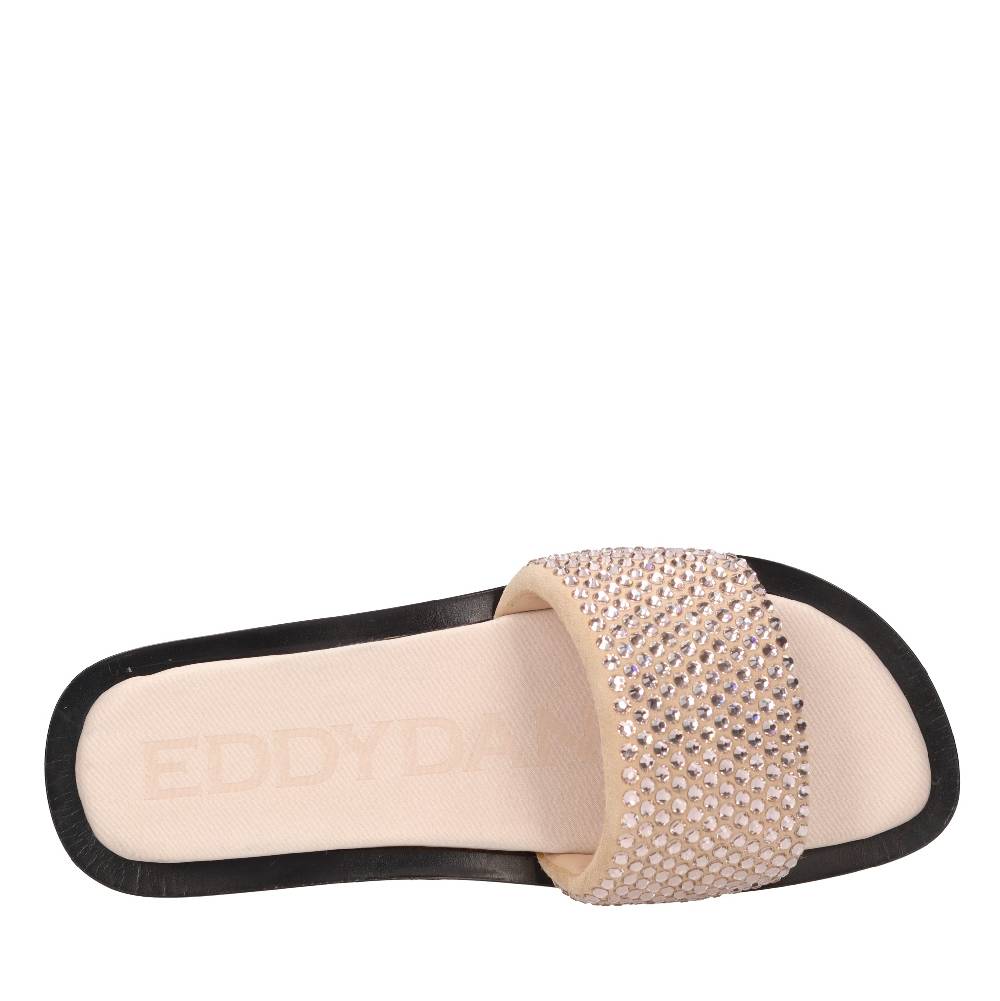 EDDY DANIELE Mules In Camoscio E Strass