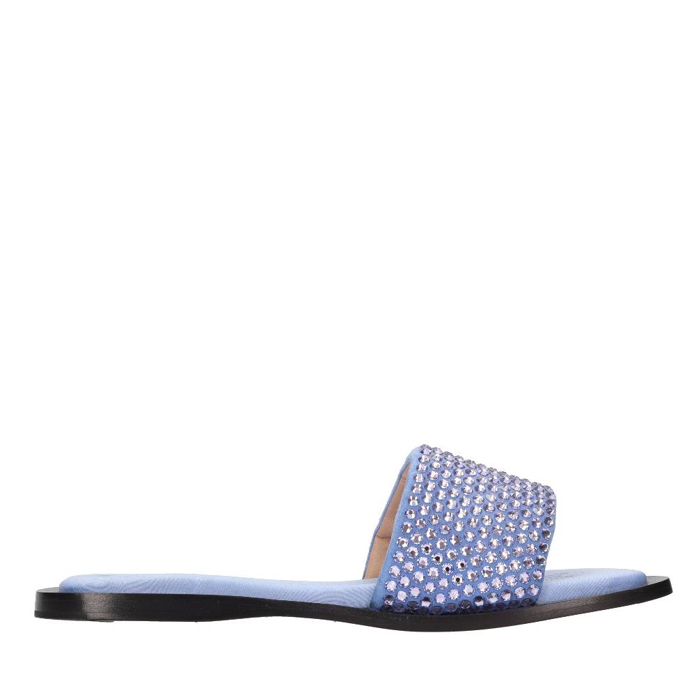 EDDY DANIELE Mules In Camoscio E Strass