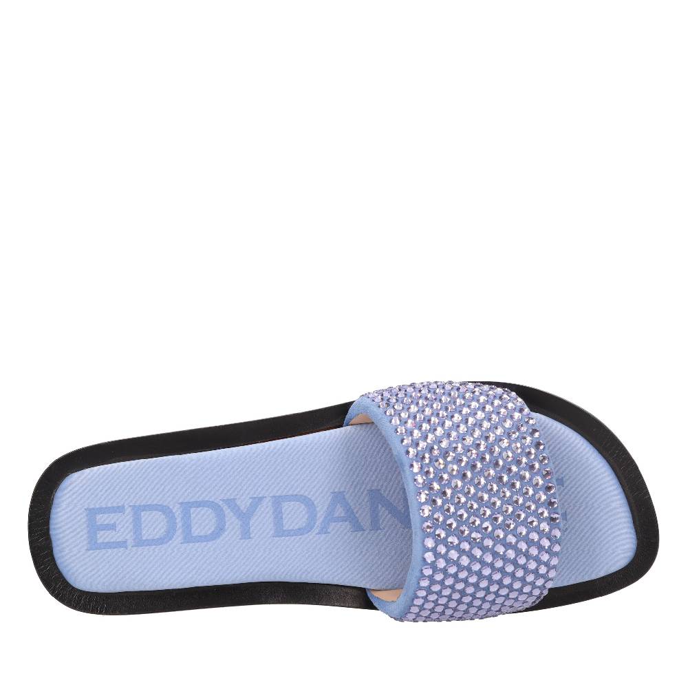 EDDY DANIELE Mules In Camoscio E Strass