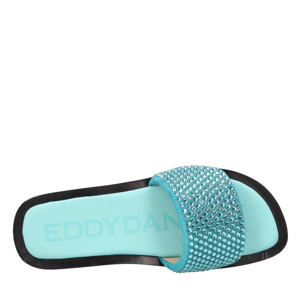 EDDY DANIELE Mules In Camoscio E Strass