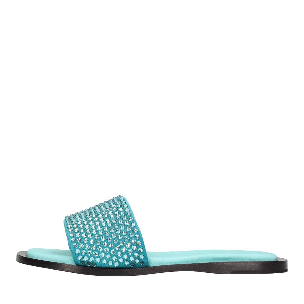 EDDY DANIELE Mules in camoscio e strass